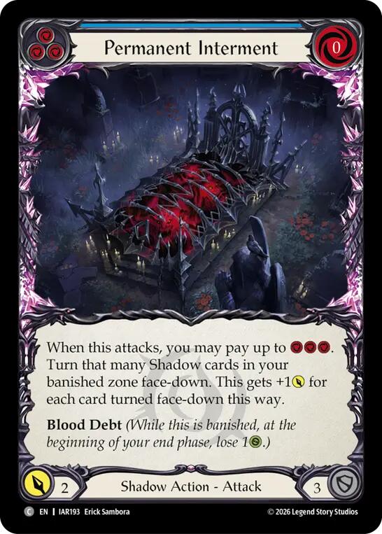 Permanent Interment (Blue) [Usurp the Shadow Throne]