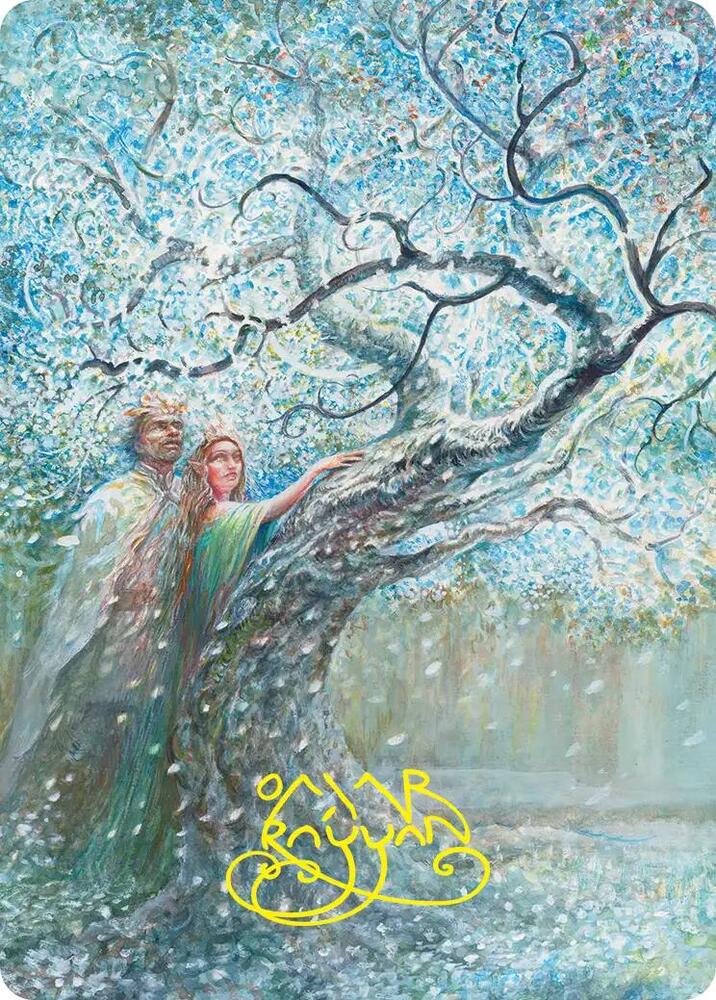 Flowering of the White Tree Art Card (Gold-Stamped Signature)