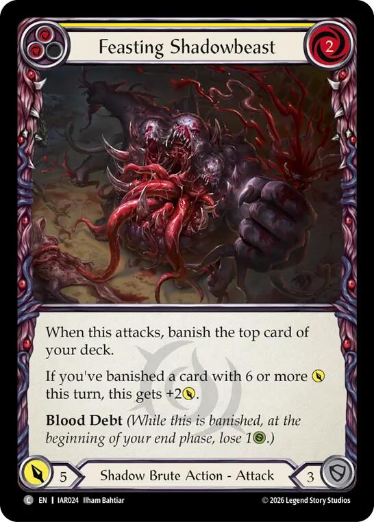 Feasting Shadowbeast (Yellow) [Usurp the Shadow Throne]