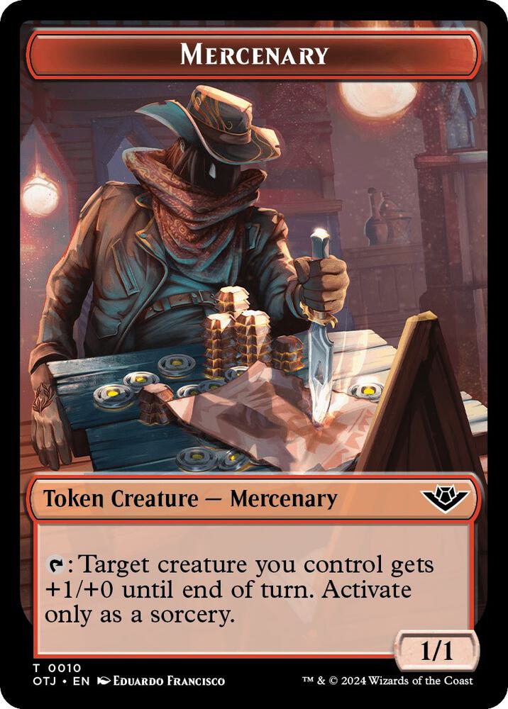 Mercenary // Human Warrior Double-Sided Token