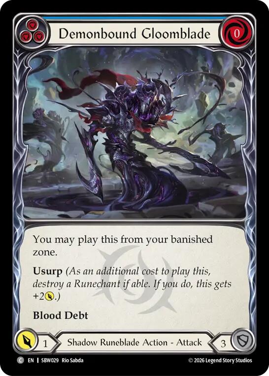 Demonbound Gloomblade (Blue) [Silver Age: Usurp the Shadow Throne]