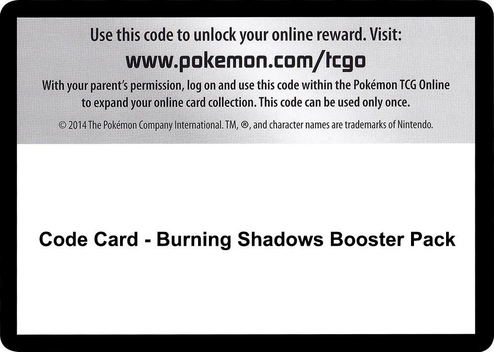 Code Card - Burning Shadows Booster Pack