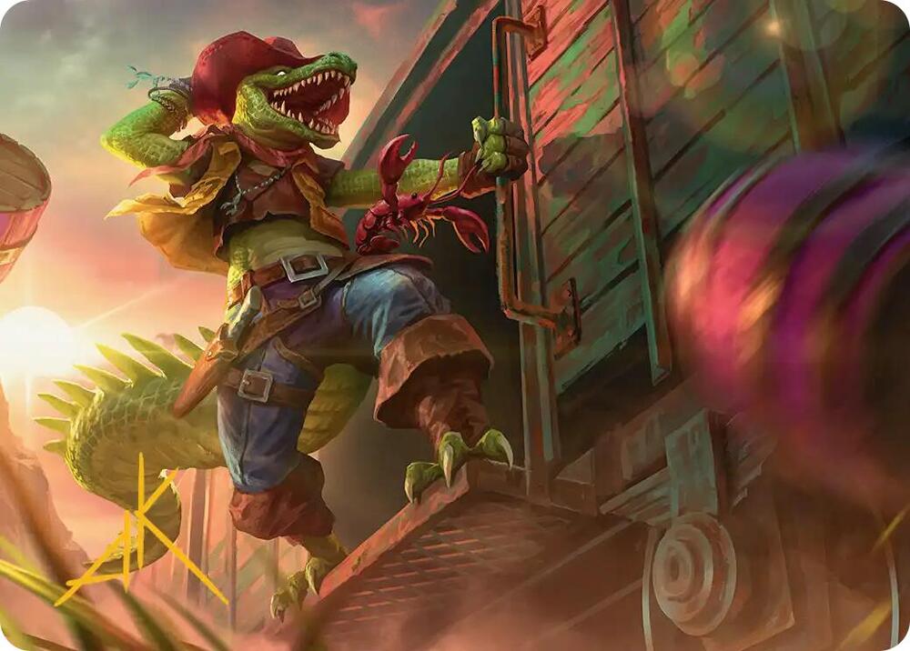Leatherhead, Iron Gator Art Card (Gold-Stamped Signature)
