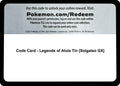 Code Card - Legends of Alola Tin [Solgaleo GX]