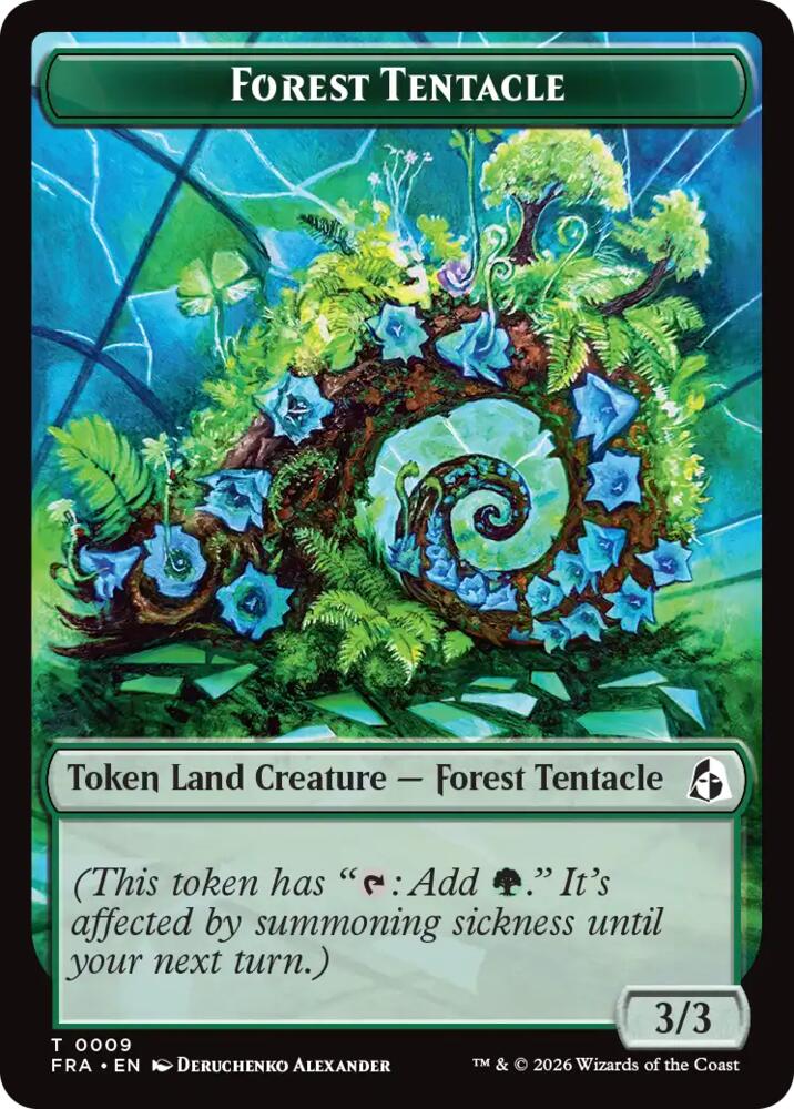 Forest Tentacle // Beast Double-Sided Token [Reality Fracture]