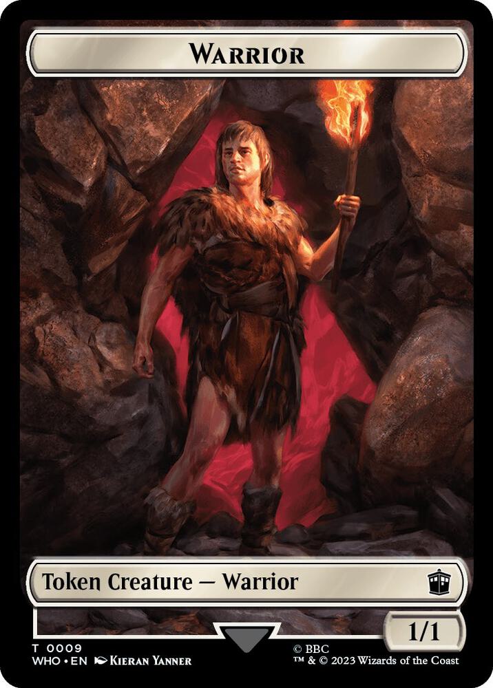 Warrior // Dinosaur Double-Sided Token