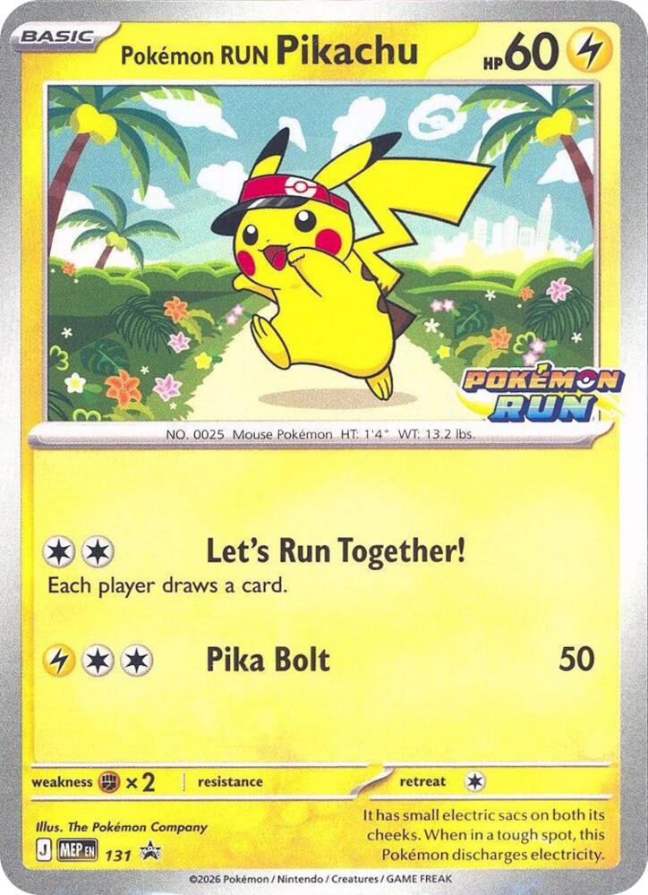 Pokemon Run Pikachu - 131 [Southeast Asia Exclusives]