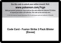 Code Card - Fusion Strike 3 Pack Blister [Eevee]