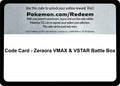 Code Card - Zeraora VMAX & VSTAR Battle Box