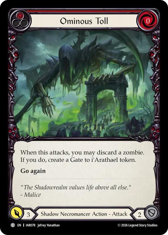 Ominous Toll (Red) [Usurp the Shadow Throne]
