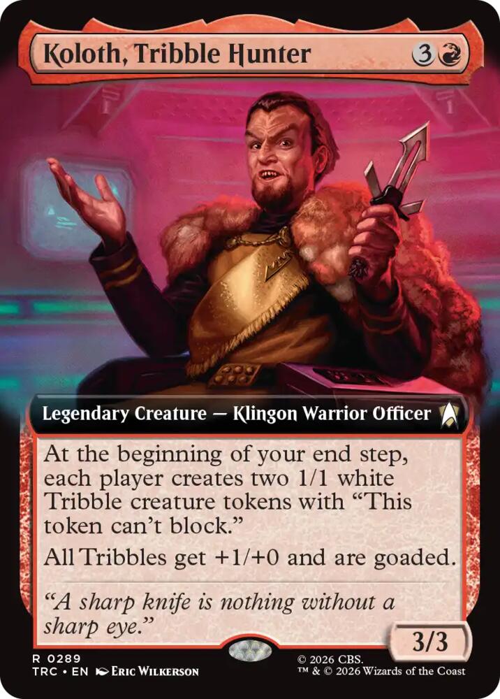 Koloth, Tribble Hunter (Extended Art) [Commander: Star Trek]