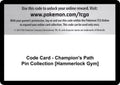 Code Card - Champion's Path Pin Collection [Hammerlocke Gym]