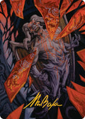 Curse-Marred Demon Art Card (Gold-Stamped Signature) [Art Series: Reality Fracture]