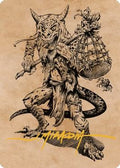 Taunting Kobold Art Card (Gold-Stamped Signature)