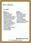 1998 Ben Rubin Decklist Card