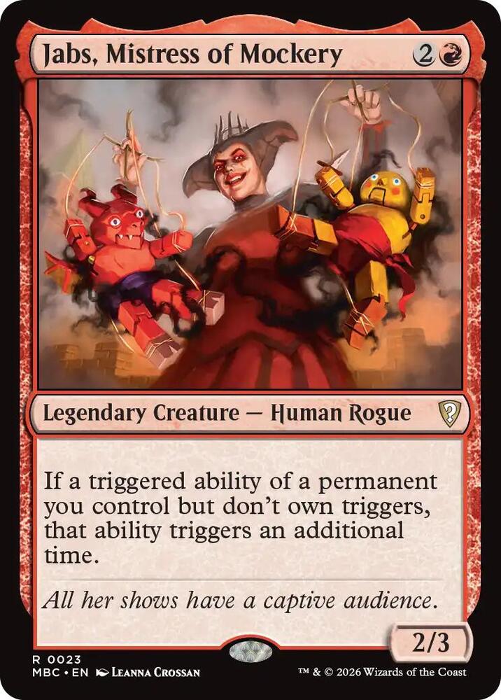 Jabs, Mistress of Mockery [Mystery Booster Commander Edition]