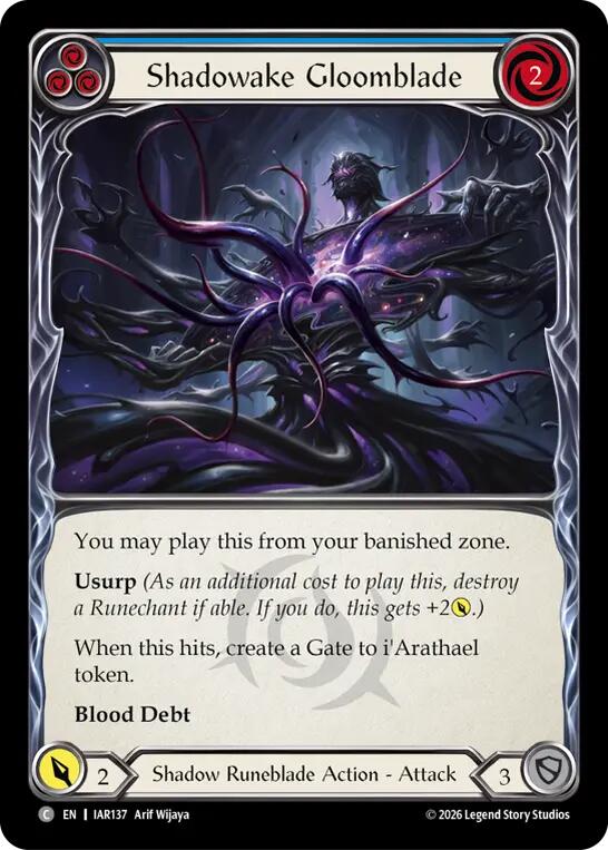 Shadowake Gloomblade (Blue) [Usurp the Shadow Throne]
