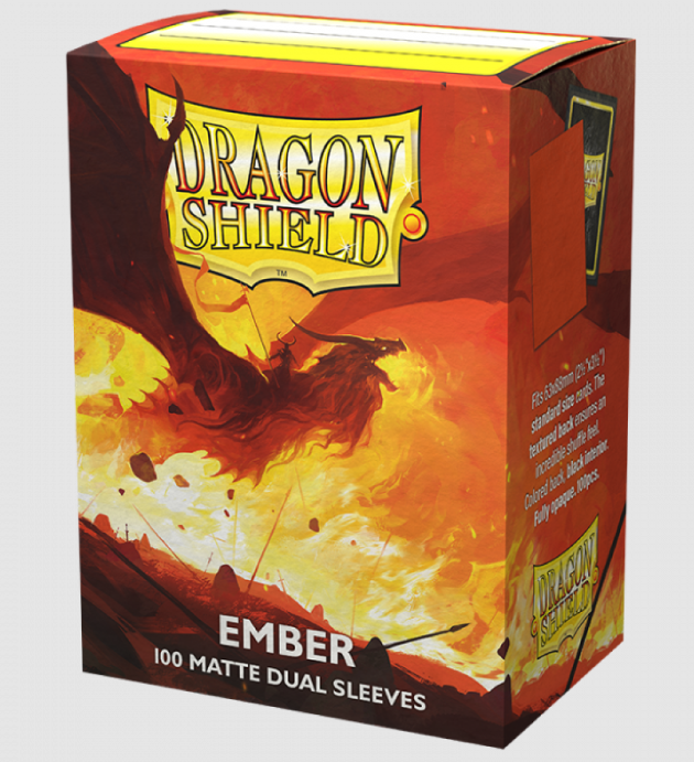 Dragon Shield Standard Card Sleeves - Box 100 - Standard Size Dual Matte Ember