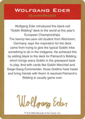 2003 Wolfgang Eder Biography Card