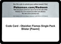 Code Card - Obsidian Flames Single Pack Blister [Pawmi]
