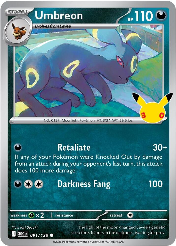 Umbreon - 091/128 [ME: 30th Celebration]