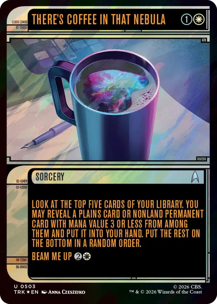 There's Coffee in that Nebula (Showcase) (Surge Foil) [Star Trek]
