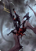 Burning-Rune Demon Art Card (Gold-Stamped Signature)