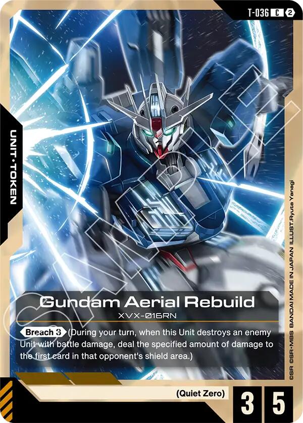 Gundam Aerial Rebuild (T-036) Token [Stardust Trails]
