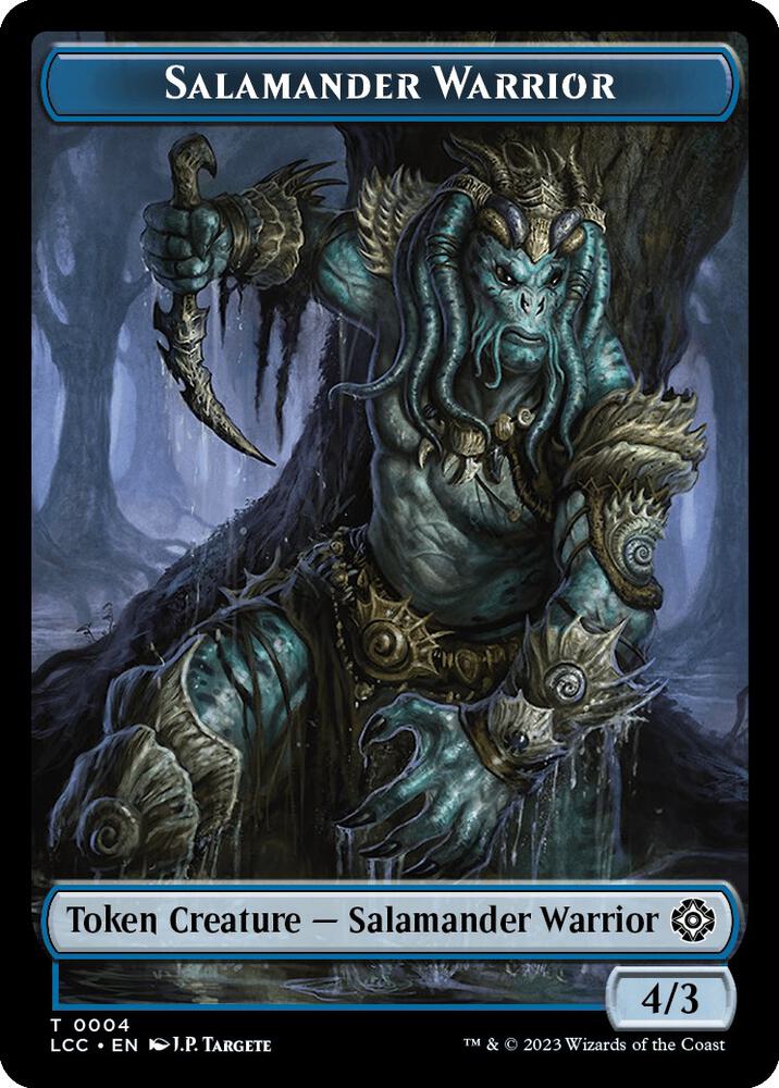 Salamander Warrior // Treasure Double-Sided Token