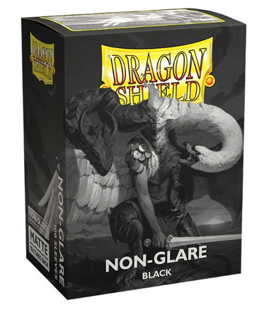 Dragon Shield Standard Card Sleeves - Box 100 - Non Glare - Black MATTE