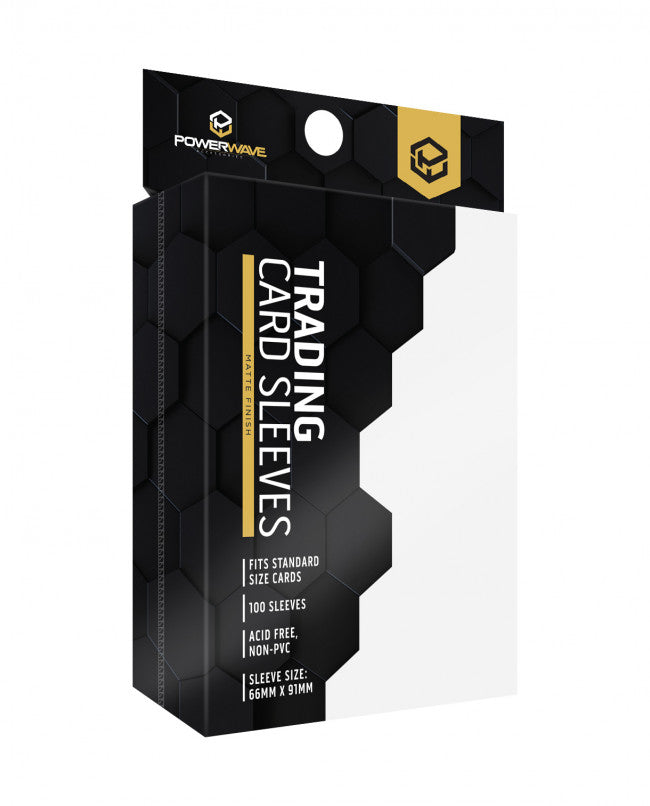 Powerwave Matte Card Sleeves 100 Pack - White