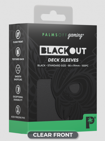 Blackout Deck Sleeves - Standard Size - Black (Palms Off Gaming - POG)