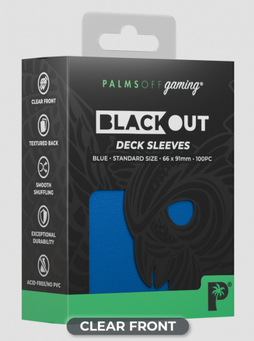 Blackout Deck Sleeves - Standard Size - Blue (Palms Off Gaming - POG)
