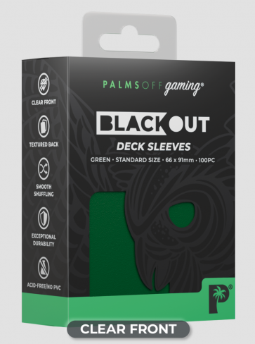 Blackout Deck Sleeves - Standard Size - Green (Palms Off Gaming - POG)