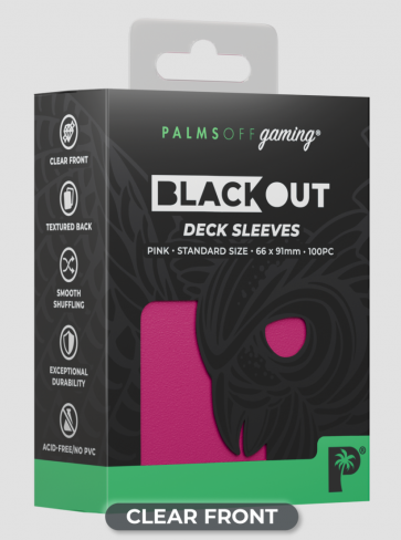 Blackout Deck Sleeves - Standard Size - Pink (Palms Off Gaming - POG)