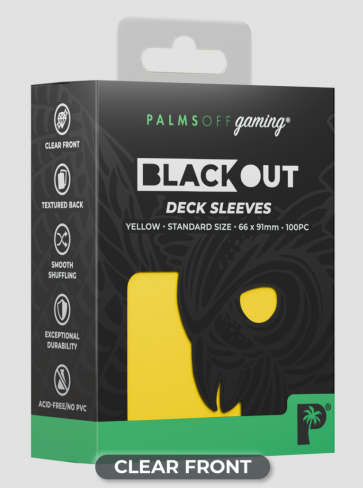 Blackout Deck Sleeves - Standard Size - Yellow (Palms Off Gaming - POG)