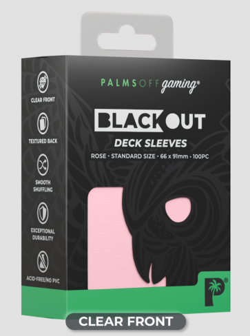 Blackout Deck Sleeves - Standard Size - Rose (Palms Off Gaming - POG)