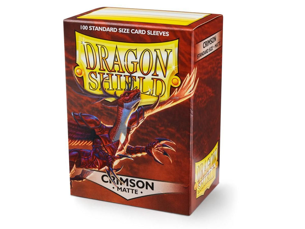 Dragon Shield Standard Card Sleeves - Box 100 - Crimson MATTE