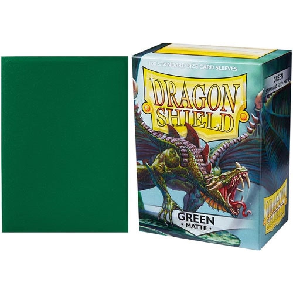 Dragon Shield Standard Card Sleeves - Box 100 - Green MATTE