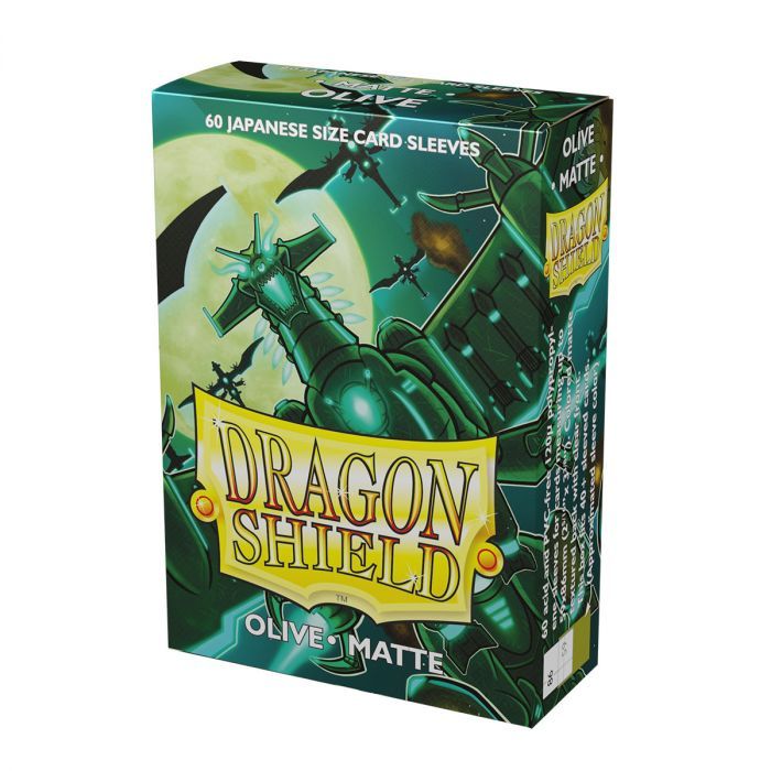 Dragon Shield Japanese Card Sleeves - Box 60 - Olive Matte