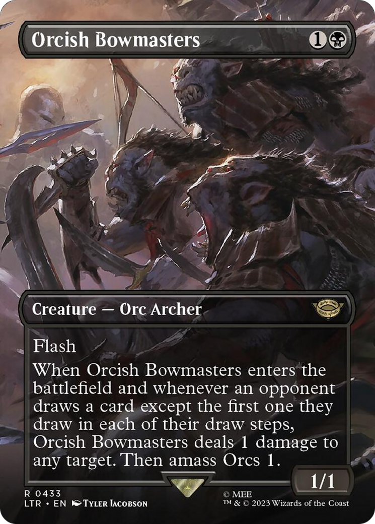 Orcish Bowmasters (Borderless Alternate Art) [The Lord of the Rings: Tales of Middle-Earth]