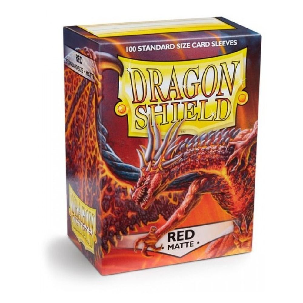 Dragon Shield Standard Card Sleeves - Box 100 - Red MATTE