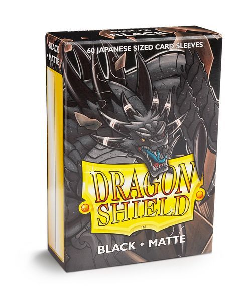 Dragon Shield Japanese Card Sleeves - Box 60 - Black Matte