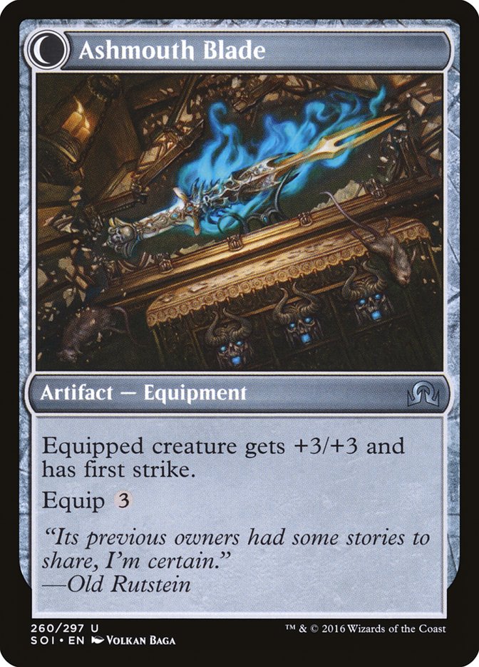 Neglected Heirloom // Ashmouth Blade 2x FOIL SOI MTG Shadows Over Innistrad Uncommon MINT artifact Neglected Heirloom // Ashmouth Blade 2x FOIL SOI MTG Shadows Over Innistrad Uncommon MINT artifact